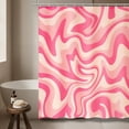 thumbnail image 2 of BSHAPPLUS Pink Shower Curtain with 12 Hooks,Boho Shower Curtain Waterproof Bathroom Shower Curtains for Home Hotel Decor Bathroom Curtains 71x71 Inch, 2 of 12