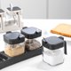 thumbnail image 5 of Toystoory Juego de tarros de condimentos, Control de cocción saludable de vidrio espesado y alto para botella de vidrio transparente Cocina y Comedor negro, 5 of 6