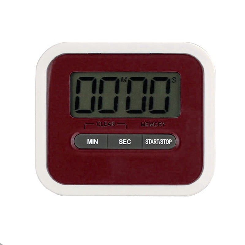 iOPQO Timers Count-Down Digital Loud LCD Cooking Clock Alarm Red Timer ...