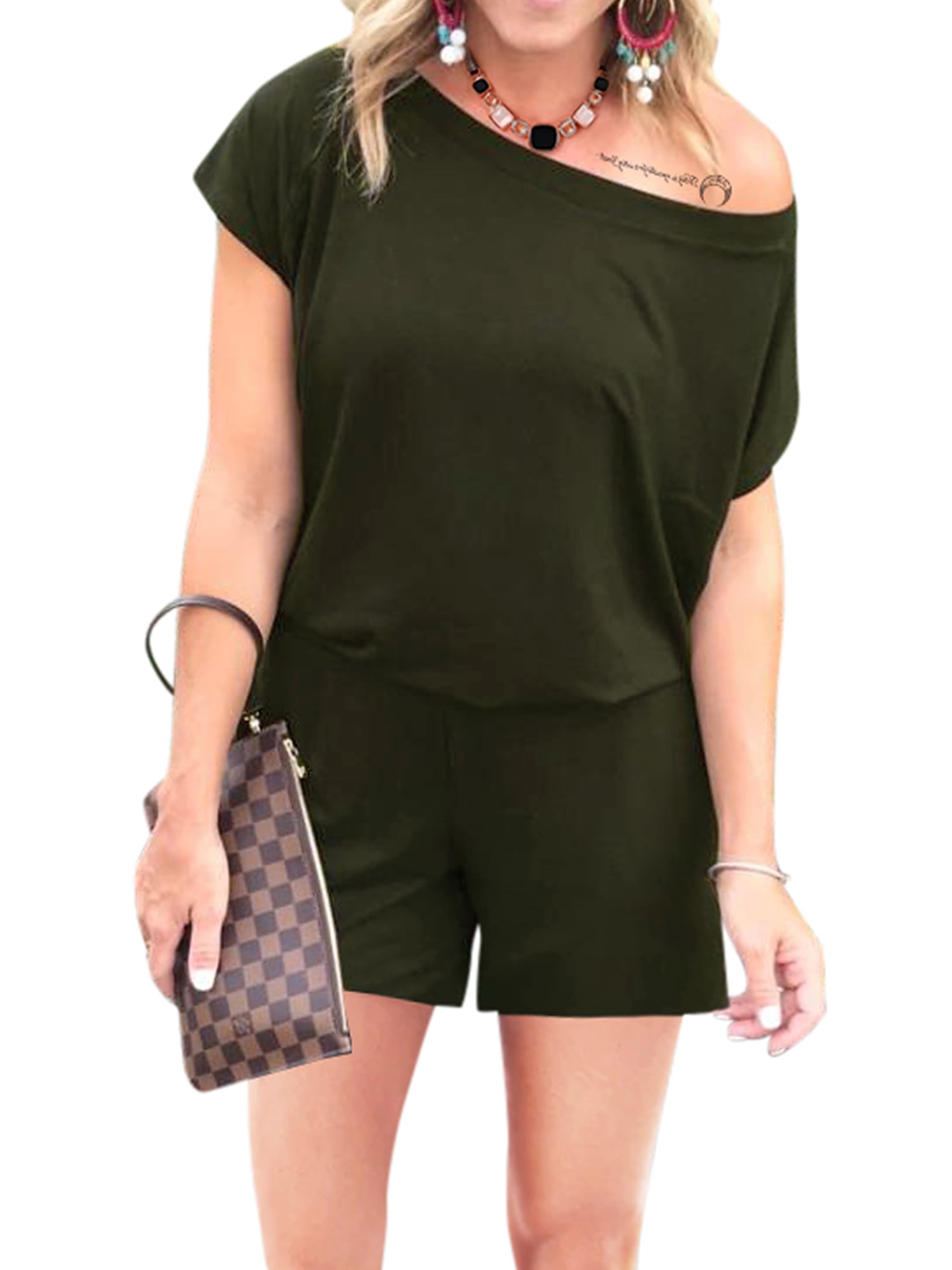 off shoulder jumpsuits for ladies