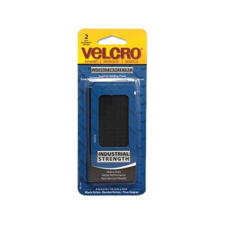 - Velcro 90199 Industrial Strength Sticky-Back Hook and Loop Fastener Strips, 4 x 2, Black