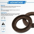 thumbnail image 4 of Unique Bargains Universal Oil Seal TC Double Lip W Steel Spring Seal Ring Rotary Shaft Seal High Pressure FKM Rubber Brown 2 Pcs 50x80x10mm, 4 of 7