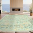 thumbnail image 2 of Design&I 5'x7' Ultra Soft Area Rug, Fish Beachy Marine Border Swimming Bathroom Theme Themed Ocean None Fluffy Washable Non Shedding for Bedroom Living Room Home Office, 2 of 7