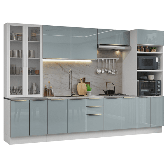Cocina Integral Completa Armario de Vidrio Madesa Lux BG 03