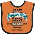 thumbnail image 3 of Inktastic Happy Father's Day Best Ever Boys or Girls Baby Bib, 3 of 4