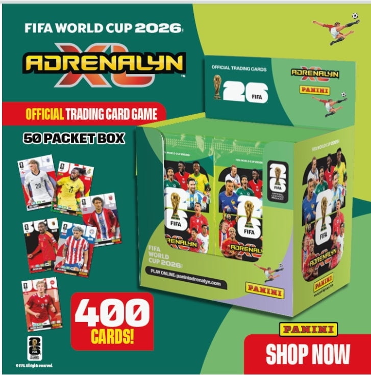 2026 Panini Adrenalyn XL FIFA World Cup Cards - Box & Starter Pack Set (Album, 420 Cards + LE & Golden Baller)