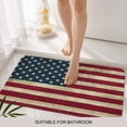 thumbnail image 6 of Vintage American Flag Doormat Outdoor Entrance 24"x36", Shabby US Star Strips Flag Absorb Moisture Dirt Door Mats, Non-Slip Rubber Backing Floor Mats Indoor, Low-Profile Front Door Rugs, 6 of 9