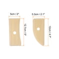 thumbnail image 2 of Uxcell 2pcs Pottery Ribs 12cm 12.7cm Wooden Clay Ceramic Sculpting Tools Set for Finishing Shaping Smoothing, 2 of 5