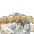 thumbnail image 3 of Genuine Gold Rutilated Quartz Gems Natural Stone Crystal Stretchy Women Jewelry Bracelet Men Pick Size Gift, 3 of 6