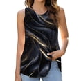 thumbnail image 3 of Wiyuqeen Women's Tank Tops Summer Tunics Pleated Casual Sleeveless Shirts Ladies Loose Fit Blouses Crew Neck Boho Graphic Tees, 3 of 6
