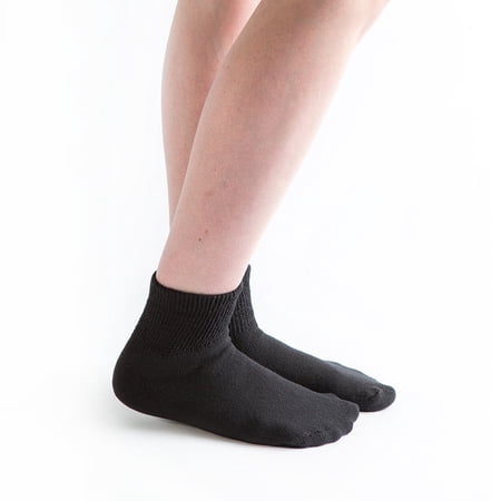 Doc Ortho Loose Fit Cotton Diabetic Socks for Men and Women, 6 Pairs, 1/4 Crew