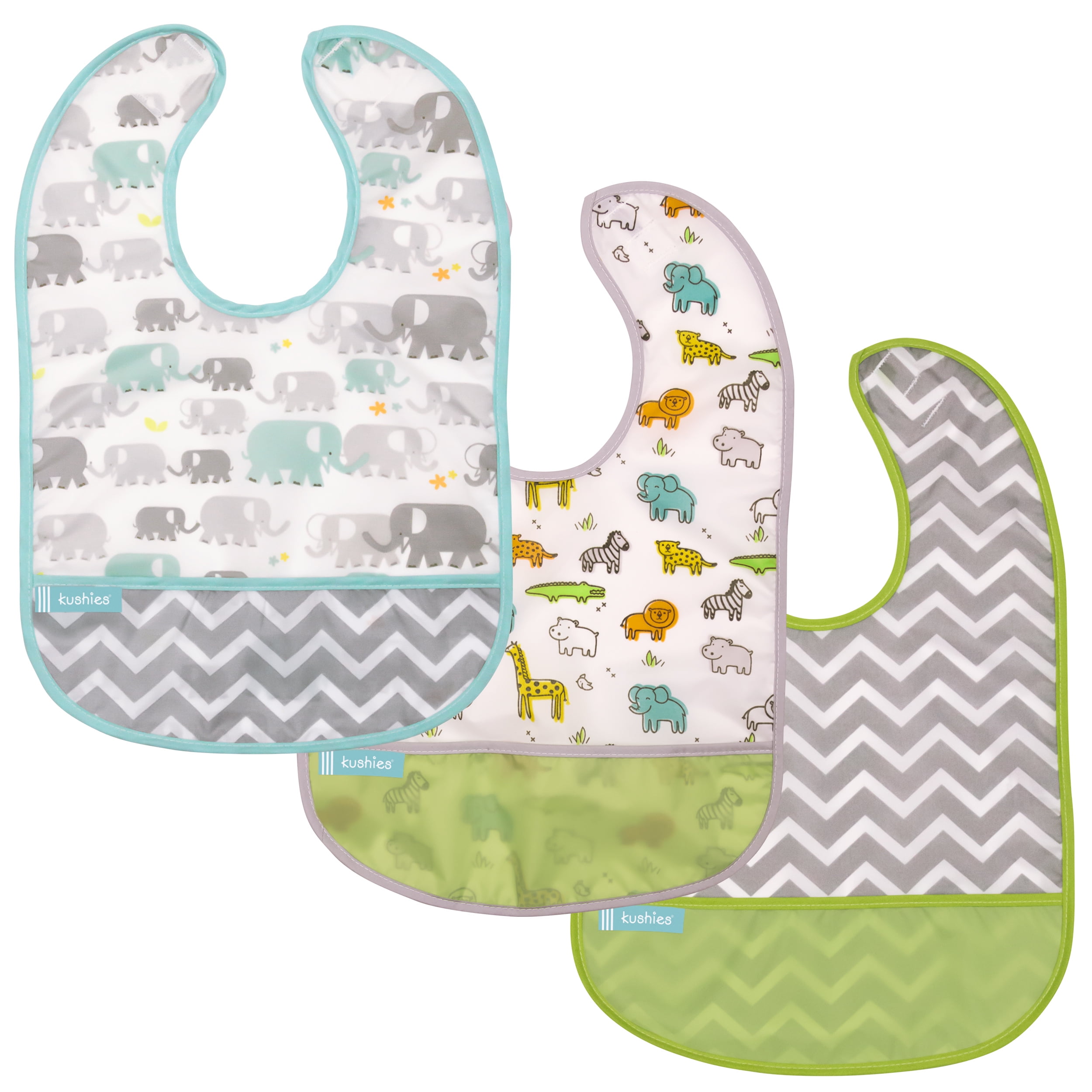 Kushies Cleanbib 6-12M • 3-Pack Unisex
