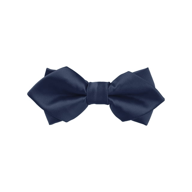 INSPIRAR CHIC Corbatas de Pajarita para el Día del Padre para Hombres, Corbatas de Pajarita Pre-atadas Sólidas para Bodas Formales, Azul Marino