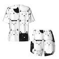 thumbnail image 5 of Lsque Doodle Cute Cat Women's Short-Sleeved Pajama Set - 2 Piece Soft and Lightweight Sleepwear Set-X-Large, 5 of 9