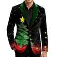 thumbnail image 5 of Pituace Men's Christmas Blazer Corduroy Xmas Print Holiday Party Jacket Slim Fit Casual Sport Coat, 5 of 7