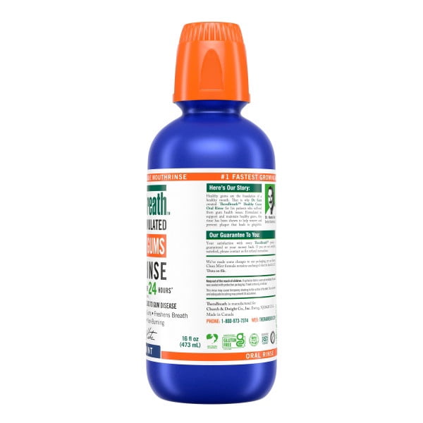 Therabreath Healthy Gums Oral Rinse, Clean Mint, 16 fl oz (Pack of 2)