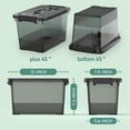 thumbnail image 2 of Clear Black Plastic Storage Bins with Lids/Handles, 6-Pack Stackable Storage Containers for Organizing, 7 Quart Latch Organizer Boxes, 2 of 6