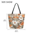 thumbnail image 5 of FORMRS Womens Canvas Tote Bag with Zipper Inner Pocket Shoulder Handbag, Rustic Floral, 5 of 7