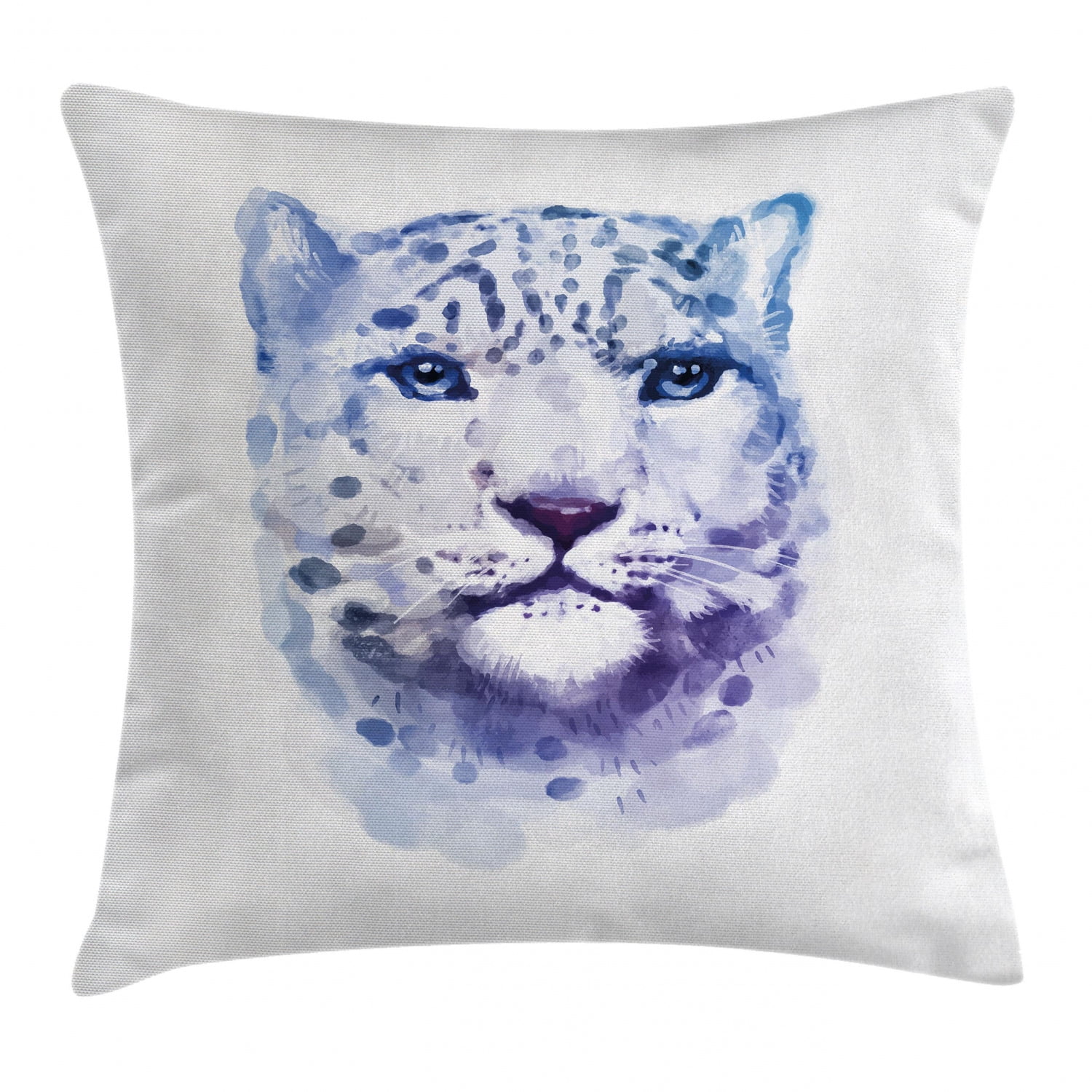 Animal Throw Pillow Cushion Cover, Big Wild Cats Themed Print