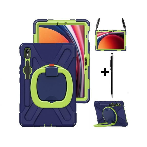 Case for Samsung Galaxy Tab S10 Lite 10.9 2025/S10 FE 10.9" 2025/S9 FE 10.9 Inch/ S9 11 Inch 2023/S8 11 inch 2022/S7 2020 11" with Pen Holder Shockproof =Cover with Hand/Shoulder Strap Stand