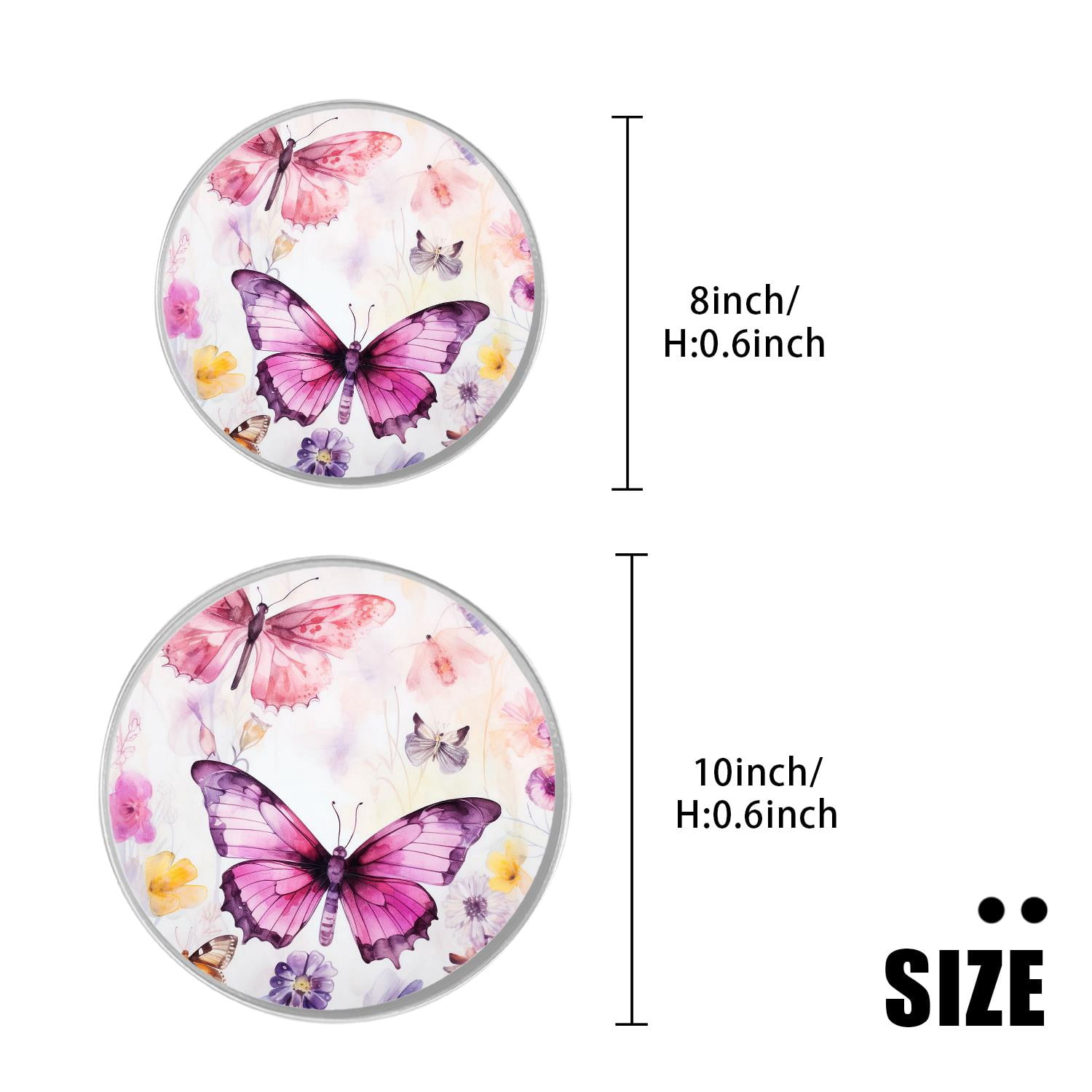Round Stove Burner Covers 4 Pcs Round Gas Stove Burner Cover 8Inch And 10Inch for ,Monarch Butterfly Insect lovely