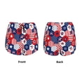 thumbnail image 3 of KLL American Stars2 Pattern Shorts Women,Athletic Shorts High Waisted Running Shorts Pocket Sporty Short Gym Elastic Workout Shorts-Small, 3 of 7