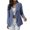 Blue, variant on Vedolay Women's Blazer jackets Women Plus Size Button Casual Open Front Long Sleeves Work Office Blazer Jacket,Yellow XL