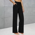 thumbnail image 2 of Jerdar Women's Casual Linen High Waist Comfy Drawstring Loose Wide Leg Yoga Dance Workout Pants with Pockets XL, 2 of 9