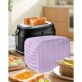 thumbnail image 4 of Purple Small Toaster Cover 2 Slice, Kitchen Appliance Covers, Geometric Vertical Striped Solid Rainbow Toaster Oven Cover with Loop, Bread Machine Cover Polyester Dust Cover Protection, 4 of 4