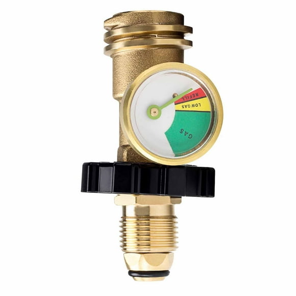 Propane Tank Converter, Household Brass Propane Tank Gauge Adapter for Camp Stoves