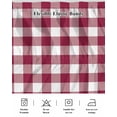thumbnail image 5 of Plaid Red,Wrap Around Bed Skirts for California King Bed 16" Drop,Bed Skirt with Adjustable Elastic Belt Dust Ruffle Bed Valance for Bedroom Abstract Minimalistic Geometric Lattice Bed Frame Cover, 5 of 7