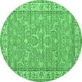 thumbnail image 1 of Ahgly Company Indoor Round Persian Emerald Green Traditional Area Rugs, 6' Round, 1 of 4