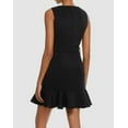 thumbnail image 4 of Aqua Womens Mini Sleeveless Flounce Dress, 4 of 4