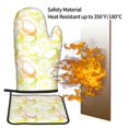 thumbnail image 5 of Xecao Lemon Potatoes Pattern Oven Mitts and Pot Holders Sets Heat Resistant Silicone Oven Mittens Extra Thicken Long Kitchen Cotton Oven Glove for Cooking, 5 of 7
