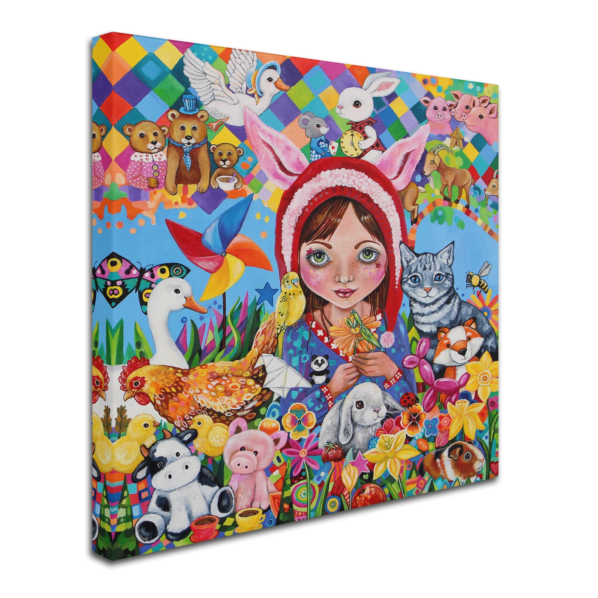 Trademark Fine Art 'Childhood Critters' Canvas Art by Lynda Bell