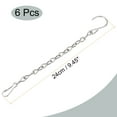 thumbnail image 2 of Uxcell 24cm Extension Lighting Chain S Hook Hanging Chains Silver 6 Pack, 2 of 6