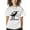 White, variant on Women's Graphic T-Shirt White XL Women's Tops Dinosaur Now I Am Unstoppable Crew Neck Short Sleeve Shirts for Women