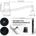 thumbnail image 4 of Windshield Repair Kit Fast Fix Glass Crack Repair Tool Fluid Set Car Windscreen Repair Kit Air Pump Type Glass Repair Liquid for Chips Cracks, 4 of 5