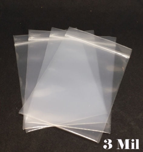 100 Pack 4x6 Reclosable Resealable Clear Zipper Plastic Bag 8 Mil Extra Thick 