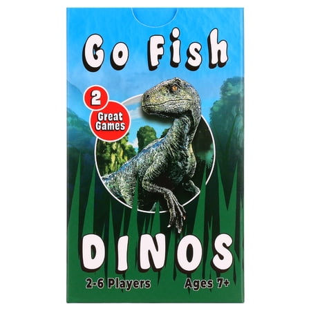 Go Fish Dinos! Like classic Go Fish hunt groups of 4. But no longer 4 numbers. Now collect the meanest fastest smartest Dinos that have roamed the earth!
