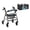 Blue Butterfly Moon Floral, variant on COEQINE Rollator Seat & Roller Bar Covers with Large Capacity Storage Organizer 3 Pieces Set, Reusable Rollator Walker Accessories Gifts for Elderly, Purple Gold Marble