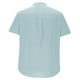 thumbnail image 4 of Blusa y camisa de manga corta con cuello alto para hombre, de verano, de lino, semiabierta, con botones, informal, holgada, a rayas, 4 of 5
