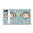 thumbnail image 2 of JIALIOU Nylon Trifold Card Wallet with ID Window Zipper Pocket for Men Women Teen Hello Monkey Face, 2 of 7