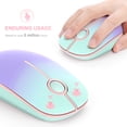 thumbnail image 6 of 2.4G Slim Wireless Mouse with Nano Receiver, Less Noise, Portable Mobile Optical Mice for Notebook, PC, Laptop, Computer, MacBook MS001 (Mint Green to Purple), 6 of 7