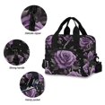 thumbnail image 3 of FORMRS Reusable Lunch Bag for Work School Leakproof Insulated Cooler with Adjustable Shoulder Strap, Black Roses, 3 of 6
