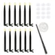thumbnail image 2 of Hanging Floating Flameless Candles with Wand Flameless Taper Candles LED Candles Warm Light Christmas Candles Black B, 2 of 5