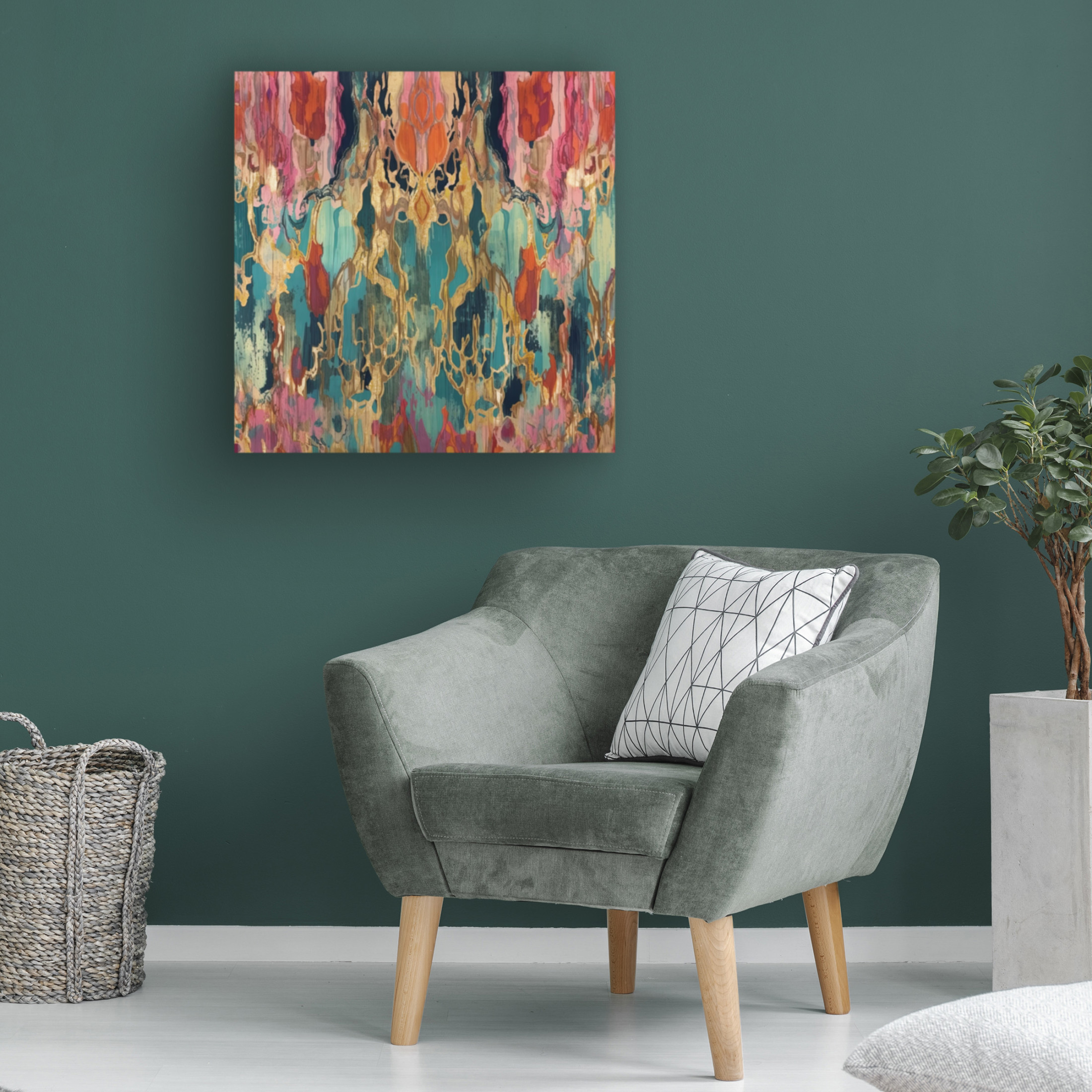 Canvas Wall Art - Sasha 'Enticements I' Wall Art for Living Room, Bedroom, or Office Décor by Trademark Fine Art - 14 x 14 Inches