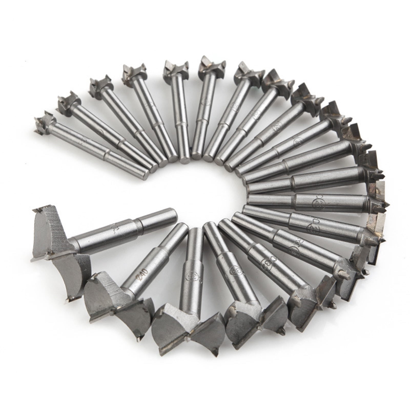 Yammee 20pcs/set 14-50mm Forstner Drill Bits Woodworking Self Centering Hole Saw Carbide Wood Cutter Tools