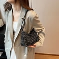 thumbnail image 1 of Bolso de hombro de invierno para mujer, bolso de mano con cremallera, bolso de moda, bolso cruzado (negro), 1 of 8