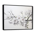 thumbnail image 2 of Designart "Simplistic White And Ash Cherry Blossom II" Cherry Blossom Floater Framed Wall Decor, 2 of 5